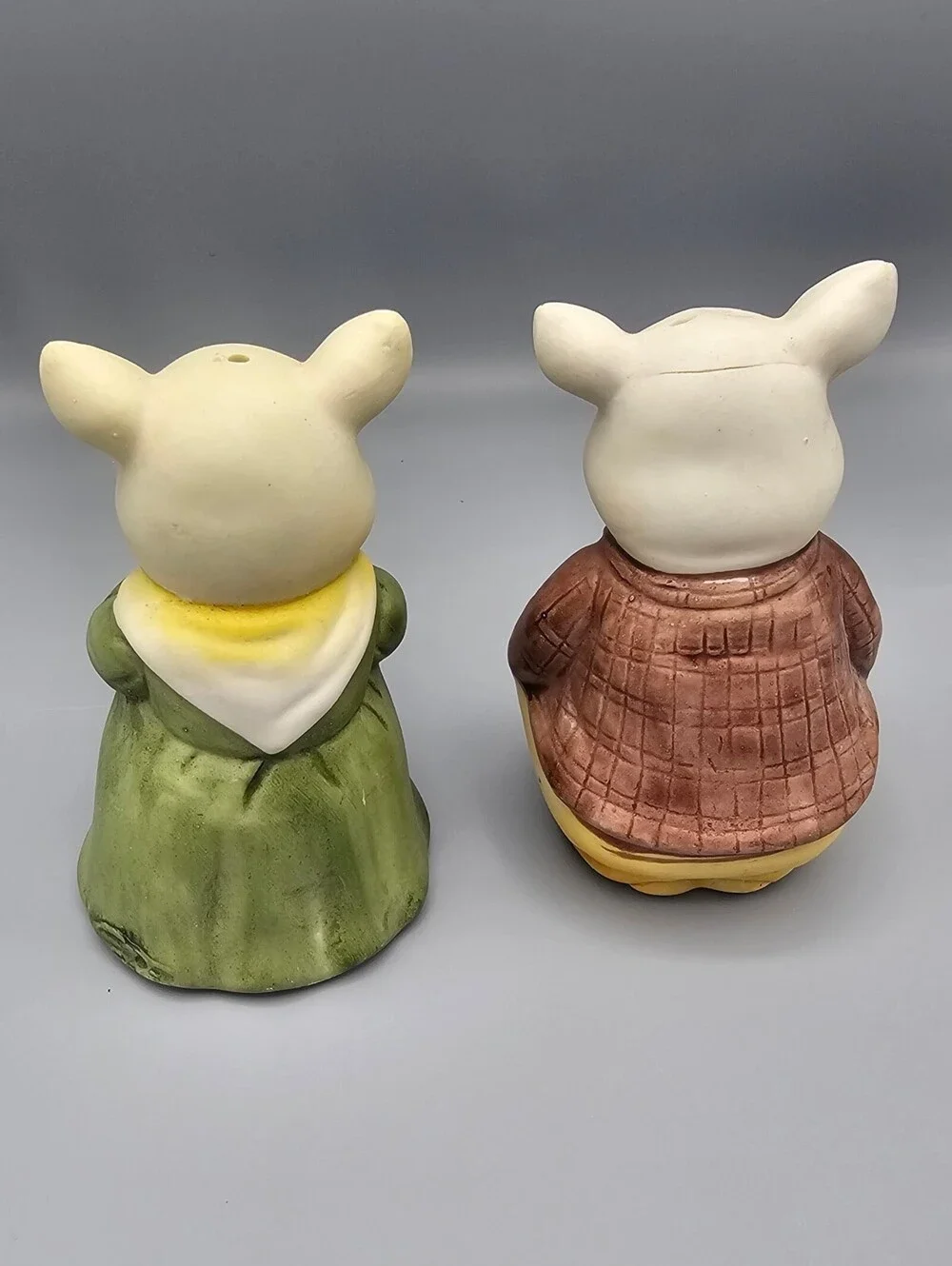 Vintage Ceramic Pig Salt and Pepper Shakers Set